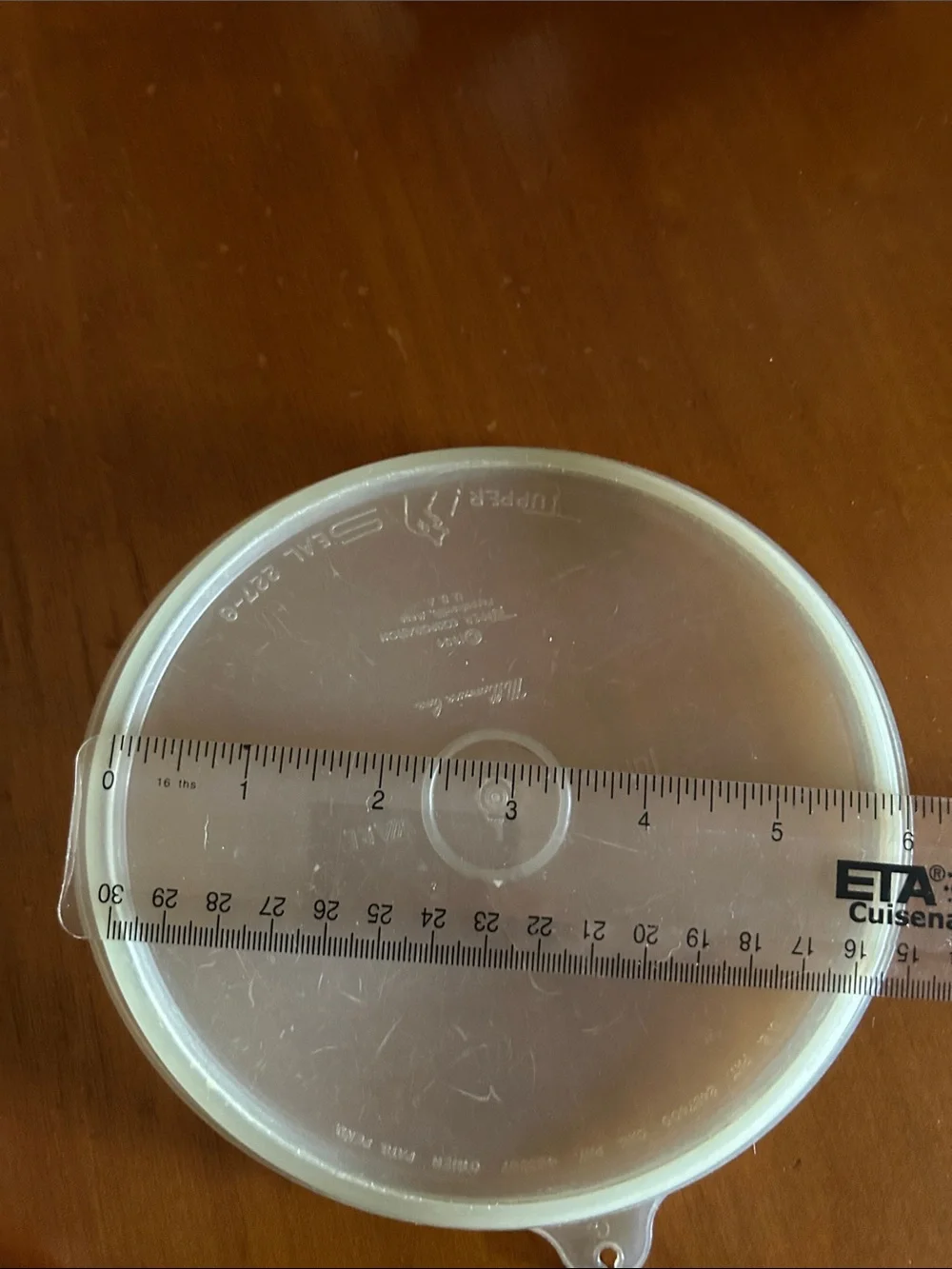 Vintage Tupperware Translucent Round Plastic Lid